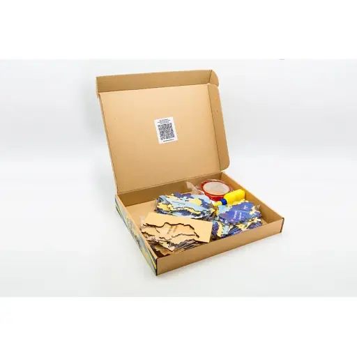 Деревянный пазл PuzzleOK Карта Украины 60х90 см сине-желтый Арт-60906  - фото 3