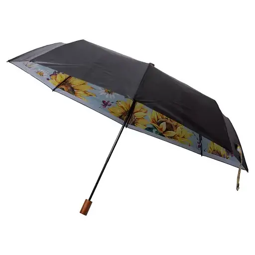 Зонтик Yiwu HP-23-14Y механический складной 100 см желтый - фото 1