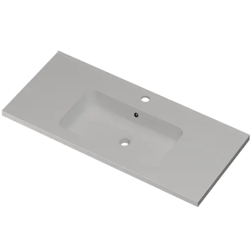 Раковина глянцева врізна Amidicon Rodeo 100 1000x450 з литого каменю RODEO_100_HL, Білий - фото 2