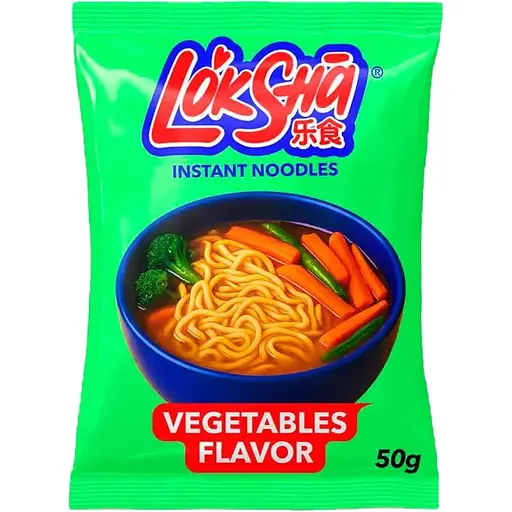 Вермішель швидкого приготування LokSha зі смаком овочів 50 г - фото 1