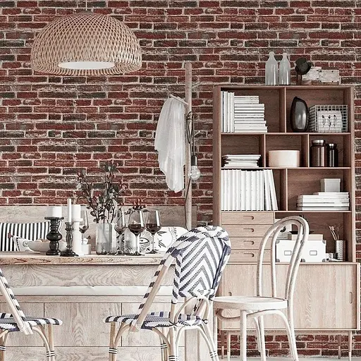 Декоративная 3D панель самоклейка 700х770х5мм Кирпич красный Екатеринославский (043) SW-00000031 - фото 5