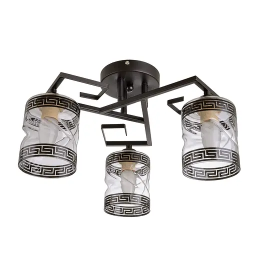 Люстра стельова Brille E27 40W BK (LK-688C/3)