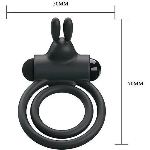 Кольцо эрекционное Lybaile серии Pretty-Osmond, BI-210169, Черный - фото 5