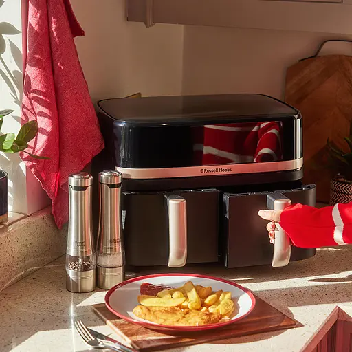 Мультипечь Russell Hobbs Satis Fry DualBaske 2800Вт 4.5/4.5л 9 программ пластик черный - фото 6