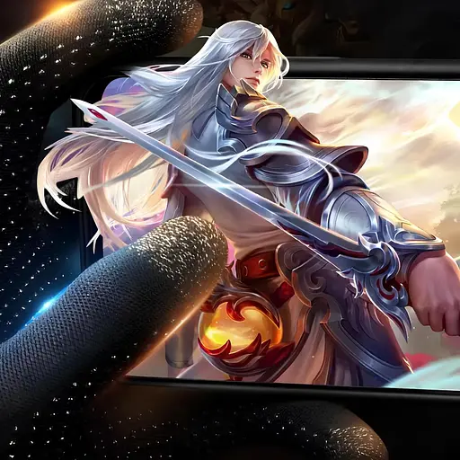 Ігрові сенсорні рукавички для гри на телефоні, смартфоні айфоні планшет Memo GG01 Black (18547) - фото 2