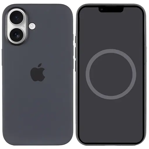 Чехол Epik Silicone case AAA с Magsafe и анимационной кнопкой для Apple iPhone 16, 6.1 Black - фото 3