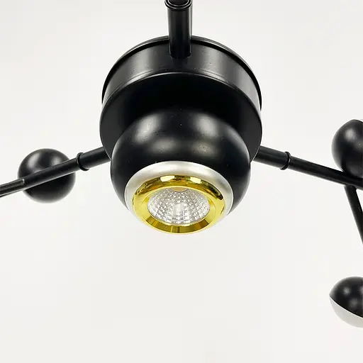 Люстра-молекула в черном цвете на 18 светодиодов Ст. SP 06/18 BK | Line F - фото 5