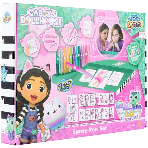 Набір спрей-ручок Gabby's Dollhouse Делюкс з трафаретами (GD23368) - фото 3