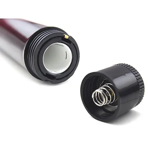 Вибратор вагинальный 18 см пластиковый классической формы металлик - фото 2