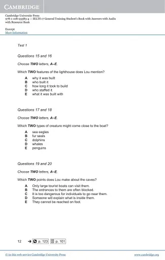 Cambridge Practice Tests IELTS 17 General with Answers, Downloadable Audio - фото 4