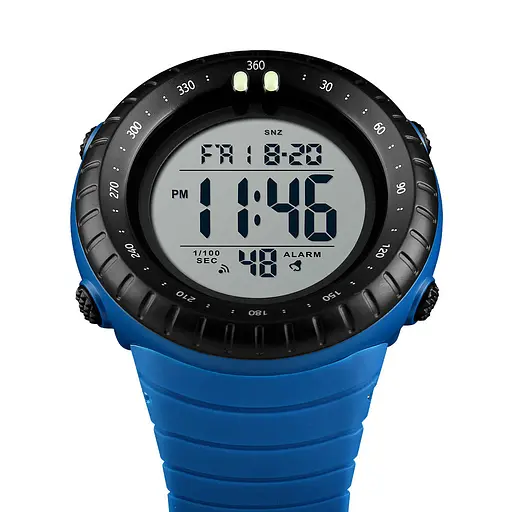 Чоловічий наручний годинник Skmei 1420 Синій ремінець - фото 4