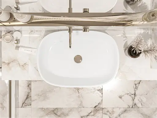 Умивальник Miraggio Tripoli глянсовий 0000586, Білий - фото 3