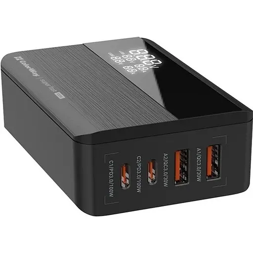 Зарядное устройство для ColorWay Power Delivery GaN 100W Black (CW-CHS041PD-BK) 