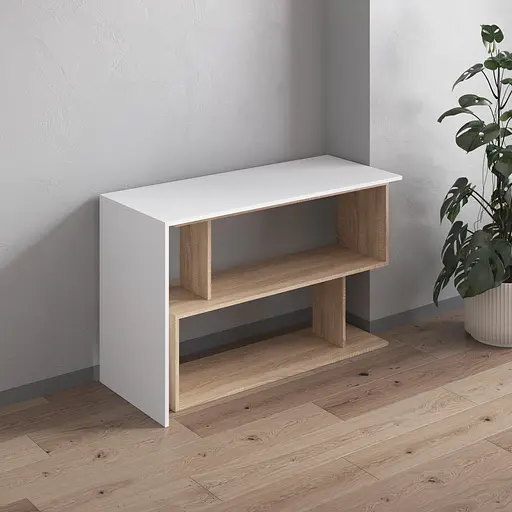 Cтол компьютерный Vays поворотный письменный cтол трансформер M-41 Белый-Дуб Сонома - фото 3