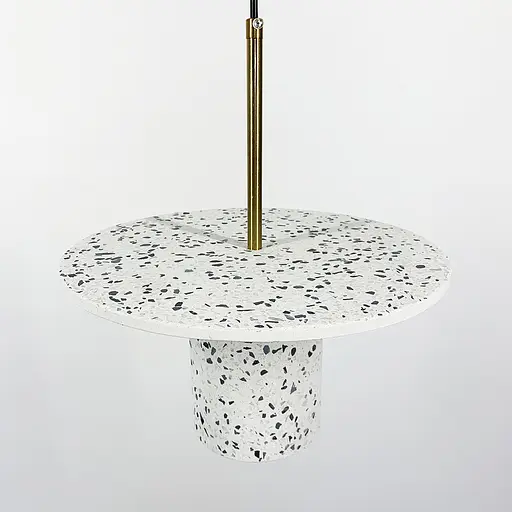 Подвес Terrazzo Cylinder с серым бетонным плафоном 30 см в стиле Ар-деко | Line F | Арт. MJ162-300 WT - фото 3