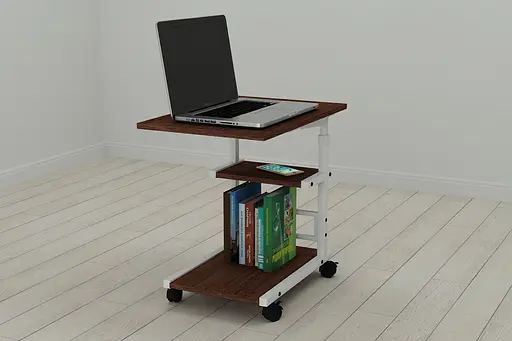 Стіл приставний Ferrum-decor Адан 62x40x60 метал Білий ДСП Венге 16мм (FRD-105394) - фото 2