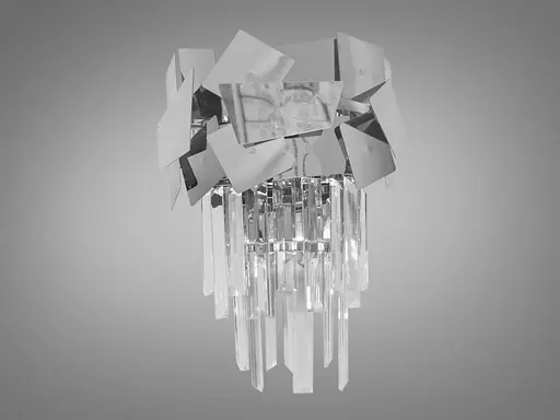 Сучасний настінний світильник, колір-хром - фото 1