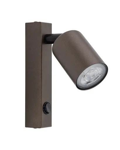 Бра, настінний світильник TK Lighting 4872 Top GU10 1x10W IP20 коричневий - фото 1