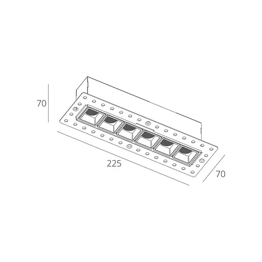 Точечный светильник RSL74146 6×2W BK 4000K - фото 2