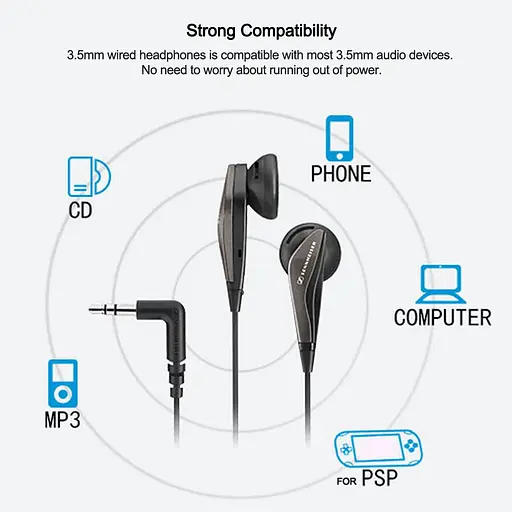 Навушники Sennheiser MX 375 з глибокими басами, 3,5 мм Оригінальні - фото 7