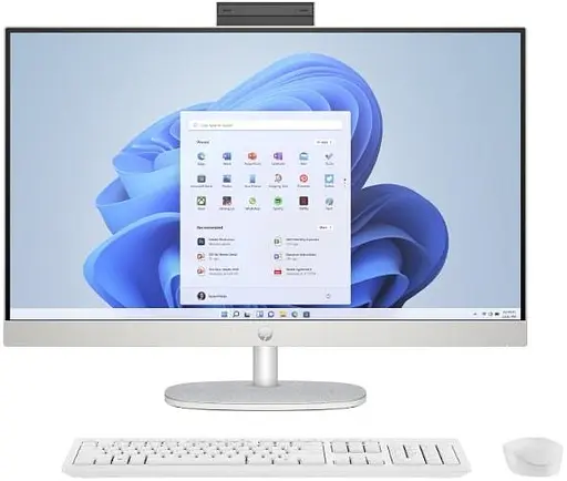 Комп'ютер персональний моноблок HP (Hewlett-Packard) All-in-One 27 FHD IPS AG, Intel U7-155U, 16GB, F512GB, UMA, WiFi, кл+м, DOS, білий - фото 1