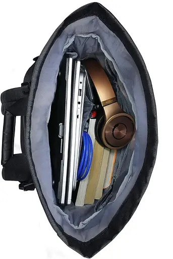 Офисный рюкзак с отделением для ноутбука 15,6 Roll Top черный Kroser sum0028812 - фото 5