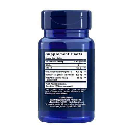 Натуральная добавка Life Extension Super Ubiquinol CoQ10 100 mg with BioPQQ, 30 капсул - фото 2