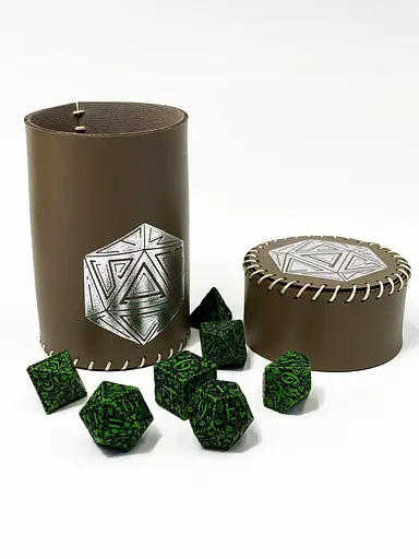 Настольная игра Планета Ігор Чаша для кубиков D20 (коричневая) (Dice cup D20 brown) (pi-dc005) - фото 5