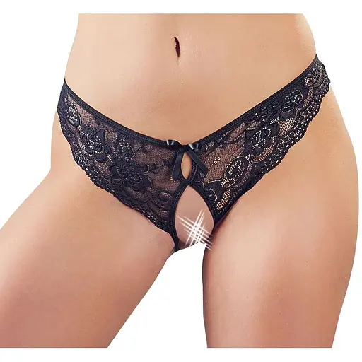 Трусики Cottelli Lingerie otwarte XL (чорний)