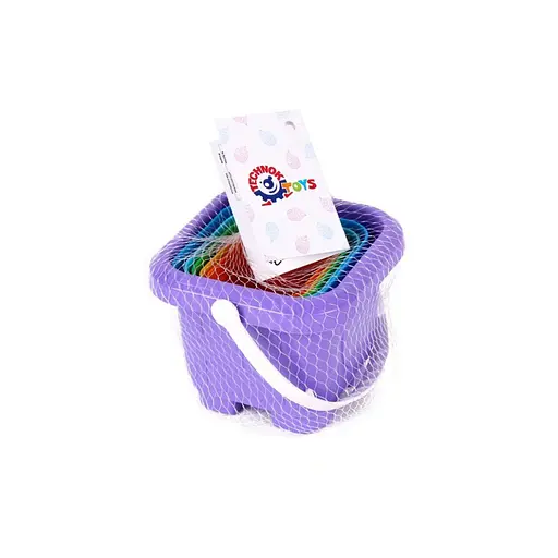 Набор для игры в песочнице "Пирамидка" 6979TXK 1 ведерко, 6 пасочков - фото 4