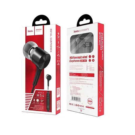 Наушники вакуумные Hoco M54 чёрные - фото 4