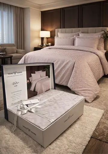 Комплект постільної  білизни євро 200х220  Premium сатин світло-сірий TC303376161