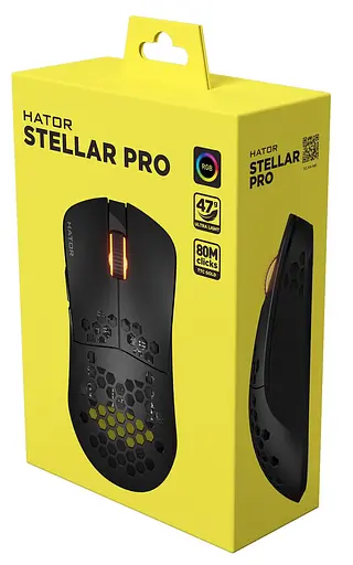 Мышь HATOR Stellar PRO USB Black (HTM-540) Б/у - фото 6