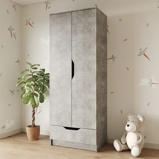 Шафа розпашна MebelStar 2Д1Ш Лілу 80x50x210 см Бетон (MBS-1403)