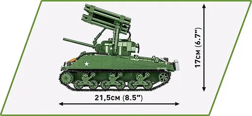 Конструктор COBI танк 1:28 M4A3 SHERMAN T34 CALLIOPE 2569 - фото 4