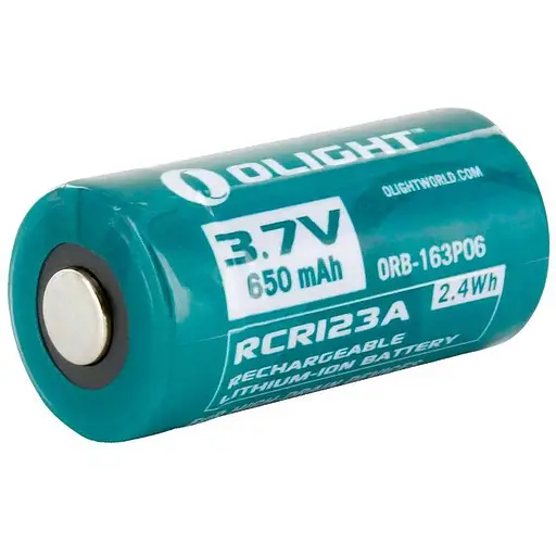 Аккумуляторная батарея Olight RCR 123 Li-Ion 650 mAh - фото 1