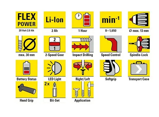 Дрель-шуруповерт аккумуляторный ударный Trotec PHDS 11-20V с АКБ и ЗУ + кейс (4410000502) - фото 9