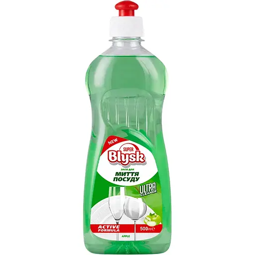 Засіб для миття посуду Super Blysk яблуко 500 мл