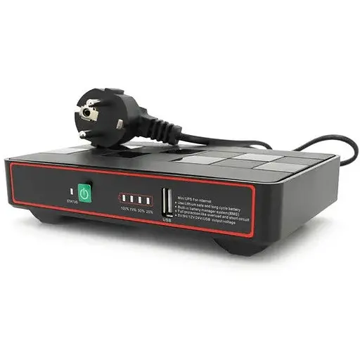 ДБЖ Green Wave ECO418Pro-18W для роутерів / комутаторів / PON /POE 5 / 9 / 12 / 15 / 24V 12000 mAh - фото 1