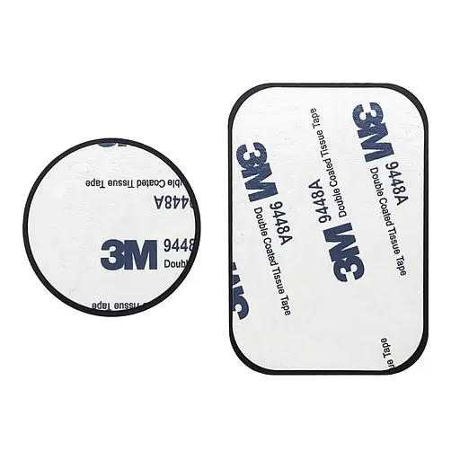 Металлические пластины для магнитного держателя универсальные круглые и прямоугольные черный - фото 3