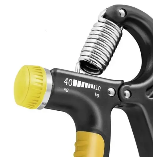 Еспандер кістьовий PowerPlay PP-4323 з регульованим навантаженням 10-40 кг Strength Grip Чорно-жовтий (PP_4323_Bl/Yellow) - фото 4