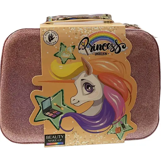 Дитячий набір косметики G-Toys Поні-єдиноріг у валізі рожеве золото - фото 1
