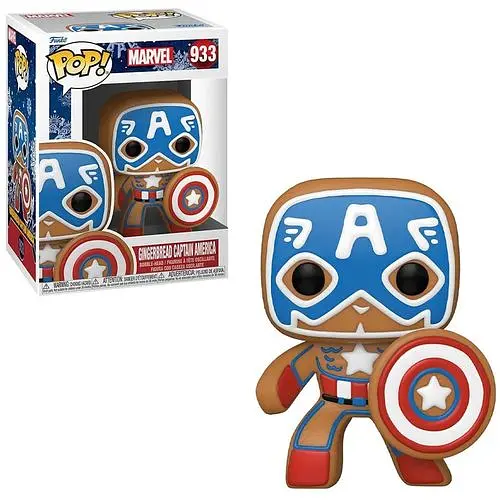 Фігурка Funko Pop MARVEL Gingerbread Captain America Капітан Америка 10 см FP M GCA 933 - фото 1