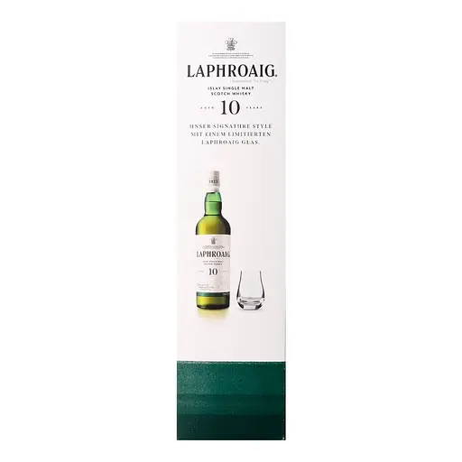 Виски Laphroaig 10 y.o. с бокалом для виски 40% 0.7 л  - фото 5