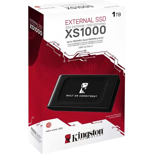 Наружный SSD накопитель Kingston XS1000 BoC 1TB Black (SXS1000/1000GA) [138590] - фото 3