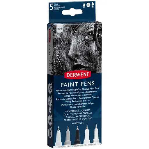 Набір кольорових ручок Derwent Paint Pen Palette №4 5 шт.   - фото 2