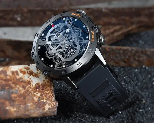 Смарт-годинник LEMFO K52 силіконовий ремінець Black Black (16360) - фото 6