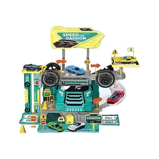 Трек 6665, 2 в 1, вантажівка + трек, 46 елементів