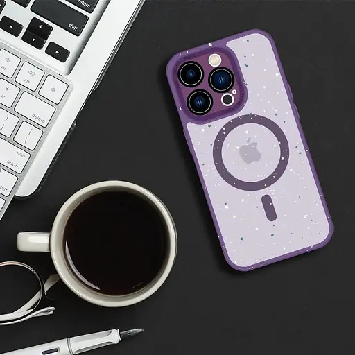 Чохол-накладка DK для Apple iPhone 12 Pro MagSafe Composite Matte Splash (deep purple) - фото 6