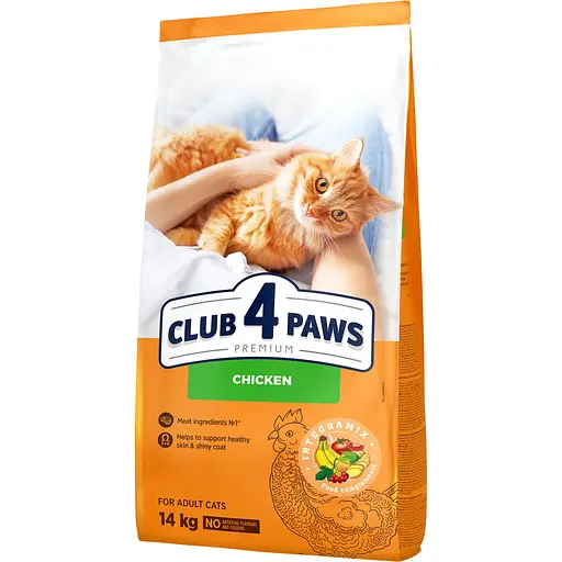 Сухой корм для котов Club 4 Paws Premium с курицей 14 кг (B4630401)